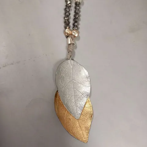 BRAND NEW BROWN PEPPER HANDBAGS JEWELLERY CONNECTION UK LEAF NECKLACE