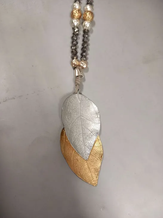 BRAND NEW BROWN PEPPER HANDBAGS JEWELLERY CONNECTION UK LEAF NECKLACE