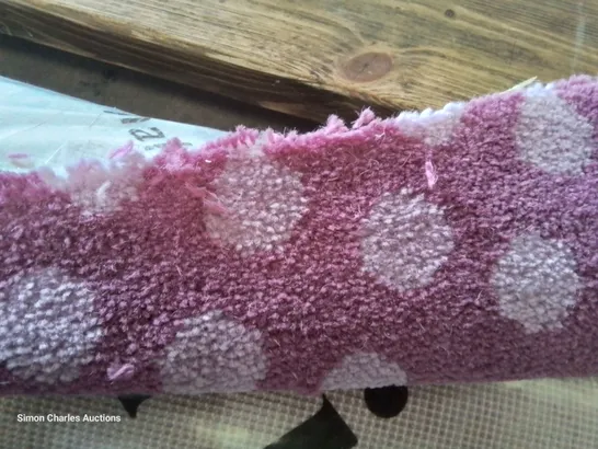 ROLL OF PINK SPOT CARPET 4M × SIZE UNSPECIFIED 