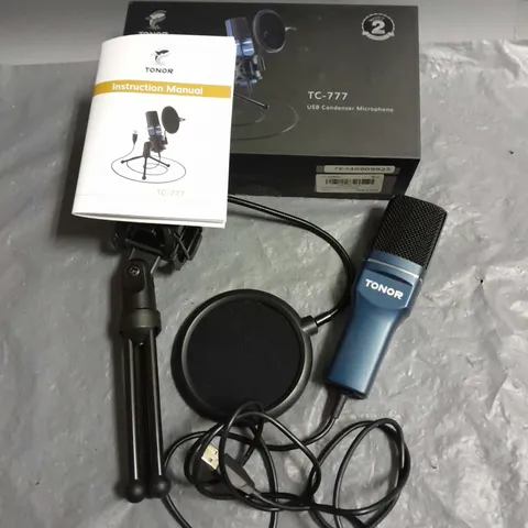 BOXED TONOR TC-777 USB CONDENSER MICROPHONE IN BLACK/NAVY