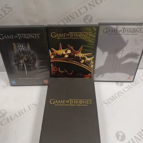 BOXED GAME OF THRONES COMPLETE 1ST, 2ND, 3RD SERIES BOX SET 