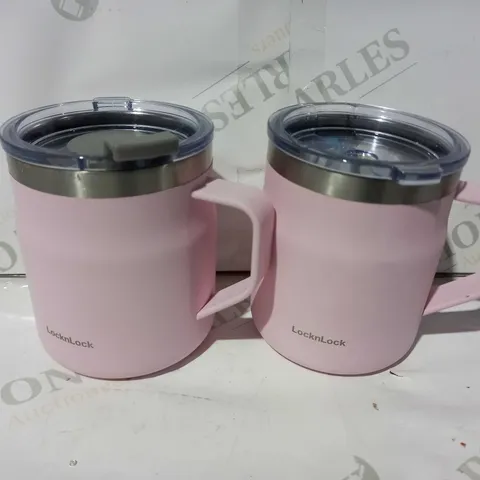 OUTLET LOCK & LOCK INSULATED STAINLESS STEEL MUG WITH LID - PINK