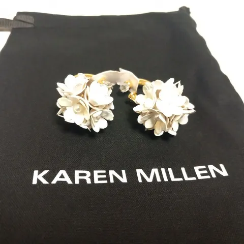 KAREN MILLEN FLORAL DROP EARRINGS 