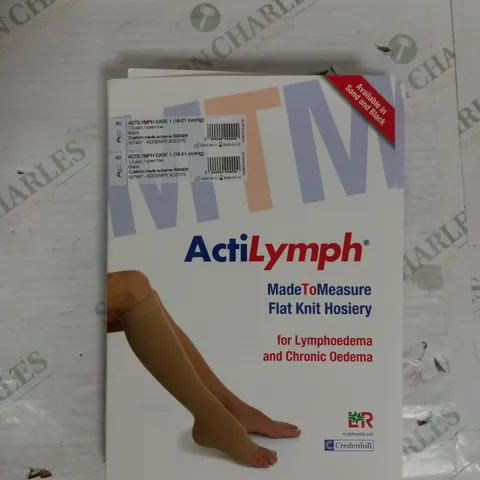 ACTILYMPH 2 PAIRS OF HOISERY FOR LYMPHOEDEMA IN BLACK 18-21 MMHG