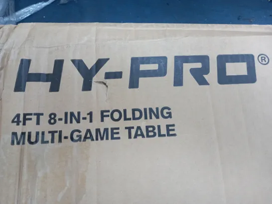 BOXED HY-PRO 4FT 8 IN 1 MULTI GAME TABLE - COLLECTION ONLY RRP £174.99