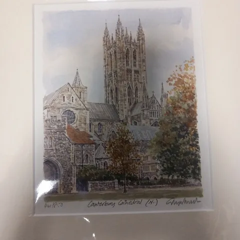 GLYN MARTIN CANTERBURY CATHEDRAL SIGNED PRINT #441/850