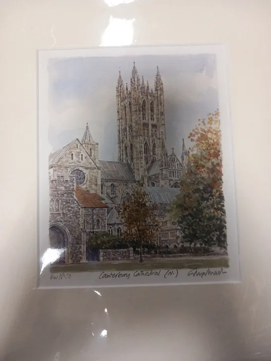 GLYN MARTIN CANTERBURY CATHEDRAL SIGNED PRINT #441/850