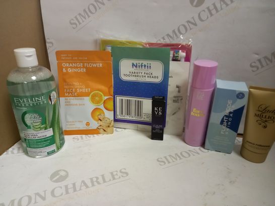 LOT OF APPROXIMATELY 20 HEALTH & BEAUTY ITEMS, TO INCLUDE PACO RABANNE LOTION, FLIGHT MODE, EVELLINE, ETC