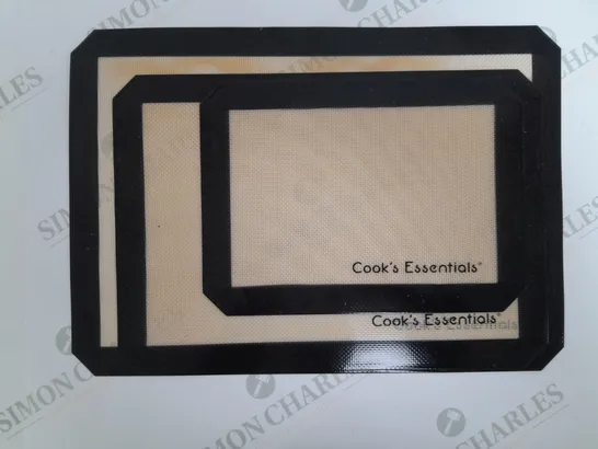 BOXED COOK'S ESSENTIALS SET OF 3 RECTANGULAR SILICONE COOKING MATS