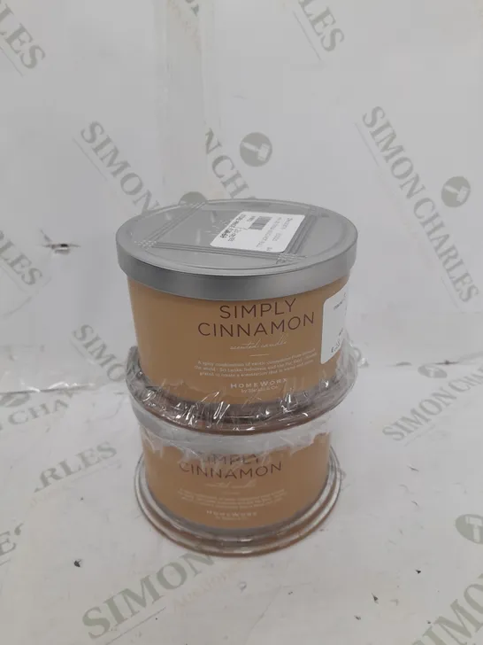 SET OF 2 SIMPLY CINNAMON SCENTED CANDLE 