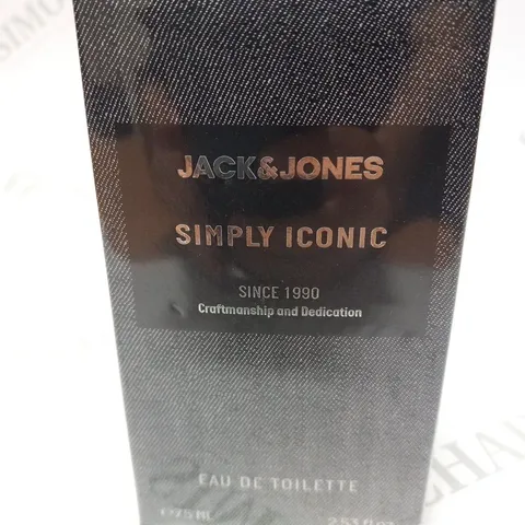 BOXED AND SEALED JACK AND JONES SIMPLY ICONIC EAU DE TOILETTE 75ML