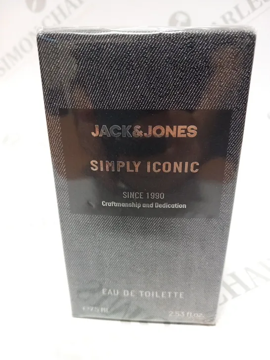 BOXED AND SEALED JACK AND JONES SIMPLY ICONIC EAU DE TOILETTE 75ML