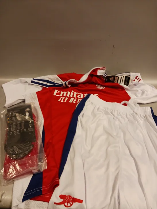 ARSENAL FC CHILDRENS FULL HOME JERSEY - RICE - SIZE 28