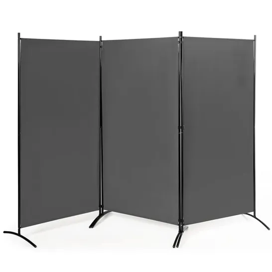 BOXED 260cm W X 183cm H 3-PANEL FOLDING ROOM DIVIDER (1 BOX)