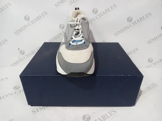 BOXED PAIR OF DIOR TRAINERS IN GREY/BLUE/WHITE EU SIZE 47