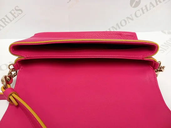 CHRISTIAN LOUBOUTIN ROUGISSIME PONY FUCSIA CLUTCH BAG