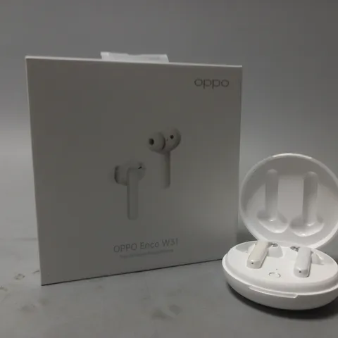 BOXED OPPO ENCO W31 TRUE WIRLESS EARBUDS IN WHITE