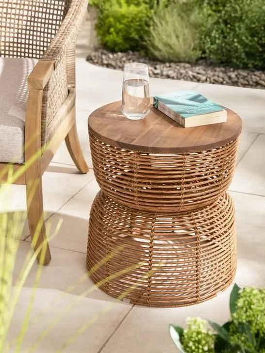 RATTAN STORAGE TABLE RRP £109.98