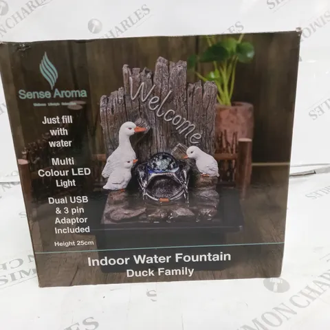 BOXED DUCK FAMILT INDOOR WATER FOUNTAIN