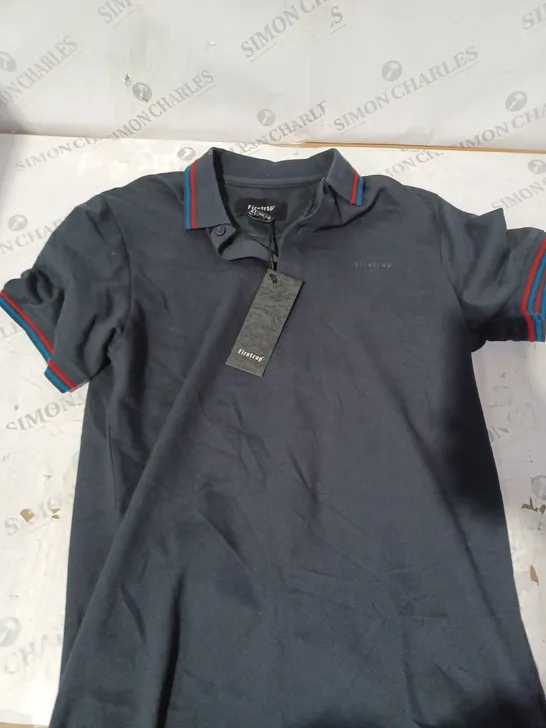 FIRETRAP LAZER NAVY POLO SHIRT - M