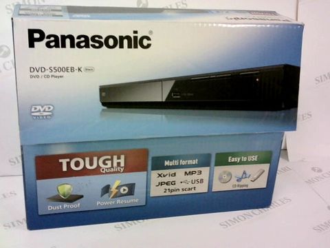 BOXED PANASONIC DVD S500EB-K DVD/CD PLAYER