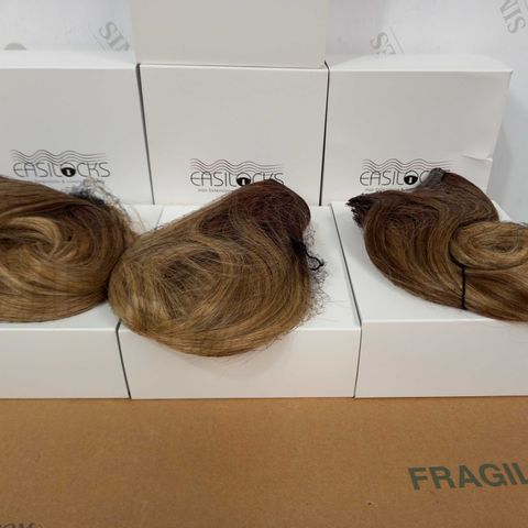 EASILOCKS HAIR BUNDLE OF 7 BOXES: VANILLA BALAYAGE - 3 X EXTRA VOLUME, 1 X FRINGE, 1 X 16" BLOWDRY CLIP-IN, 1 X 14" BLOWDRY CLIP-IN & 1 X SCRUNCHIE
