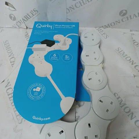 QUIRKY PIVOT POWER FLEXIBLE SURGE PROTECTOR POWER STRIP WITH 6 OUTLETS