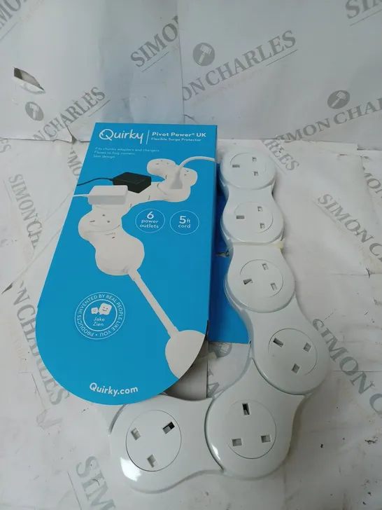 QUIRKY PIVOT POWER FLEXIBLE SURGE PROTECTOR POWER STRIP WITH 6 OUTLETS