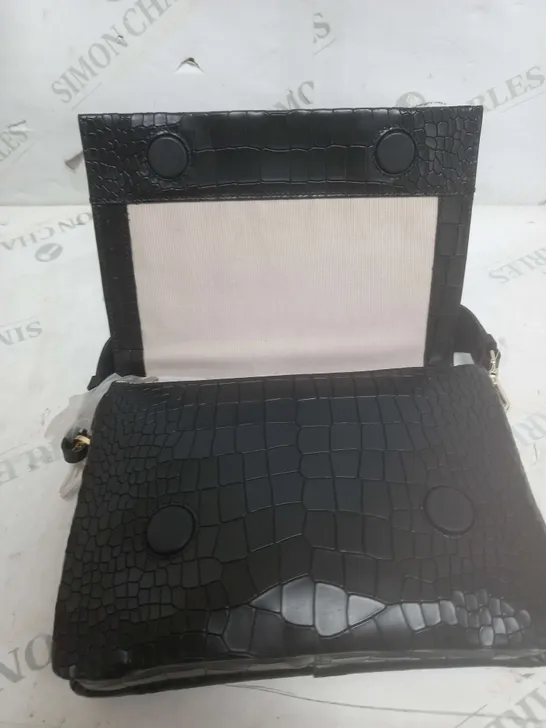 RADLEY LONDON CROC CROSSBODY BAG IN BLACK