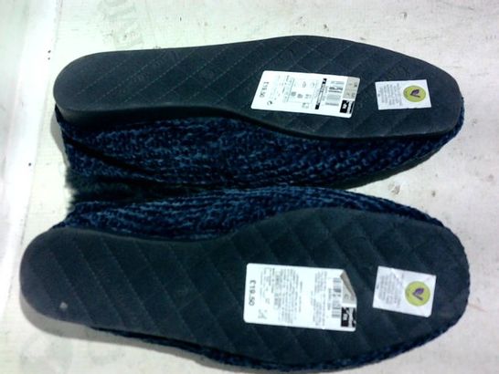 PAIR OF SLIPPERS (NAVY BLUE, FLUFFY MATERIAL), SIZE 42 EU