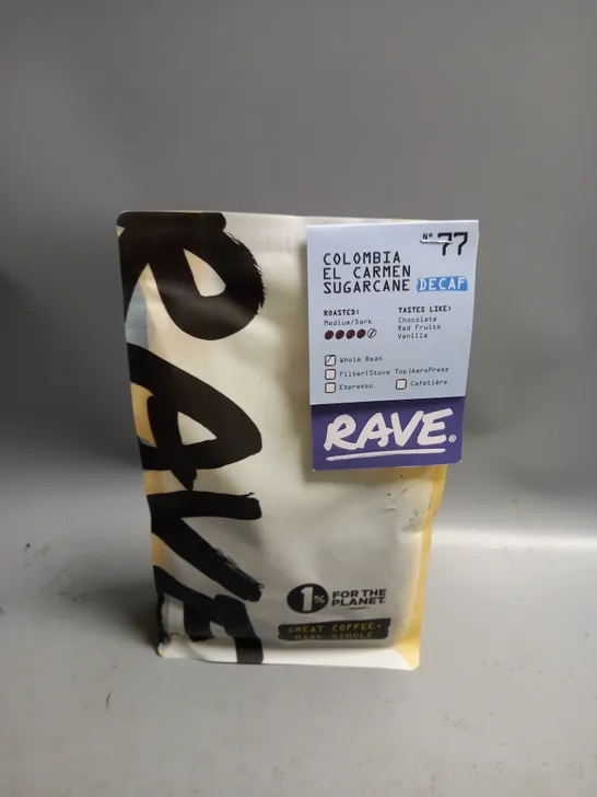 BAG OF RAVE 250G WHOLE BEAN COFFEE