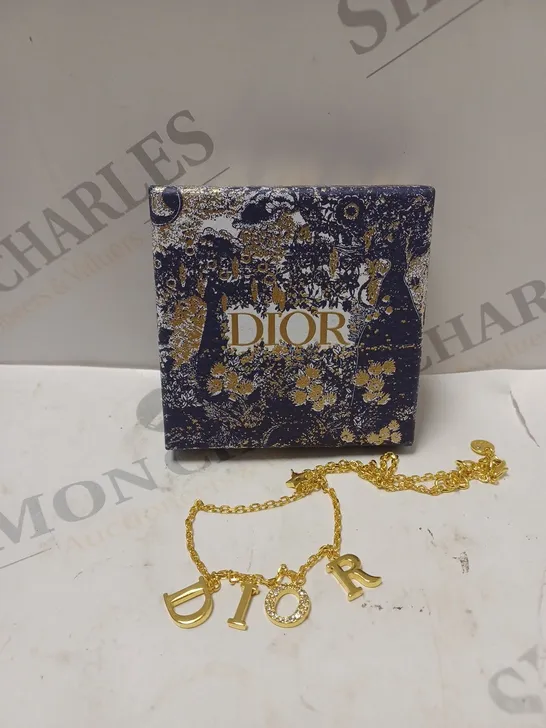 BOXED DIOR GOLD NECKLESS 