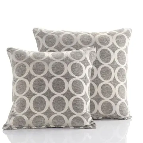 SET OF FOUR BROWARD GEOMETRIC PATTERNED SCATTER CUSHION GREY