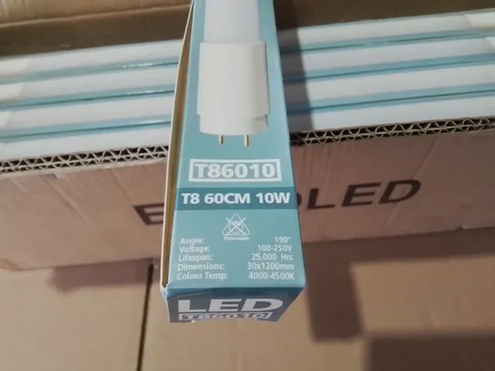 LOT OF 25 EMCO LED T8 60CM 10W LIGHT TUBES