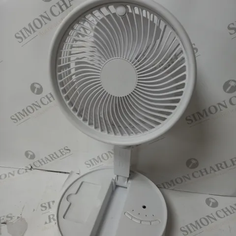 BELL & HOWELL OSCILLATING FOLDING RECHARGEABLE FAN, WHITE