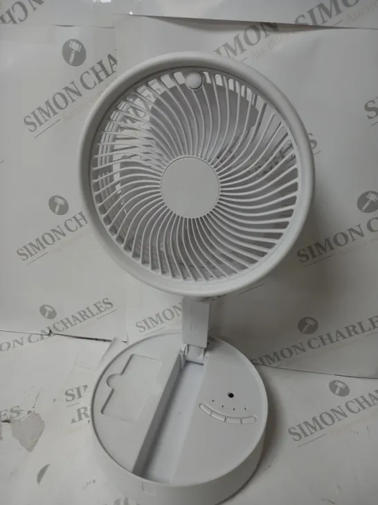 BELL & HOWELL OSCILLATING FOLDING RECHARGEABLE FAN, WHITE