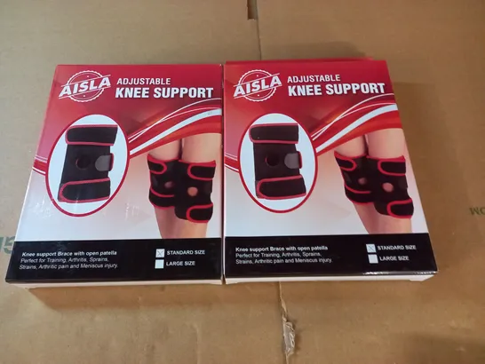 LOT OF 2 AISLE ADJUSTABLE KNEE SUPPORTS - STANDARD SIZE