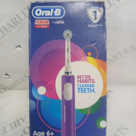 ORAL-B KIDS JUNIOR PURPLE ELECTRIC TOOTHBRUSH FOR AGE 6+ - PURPLE