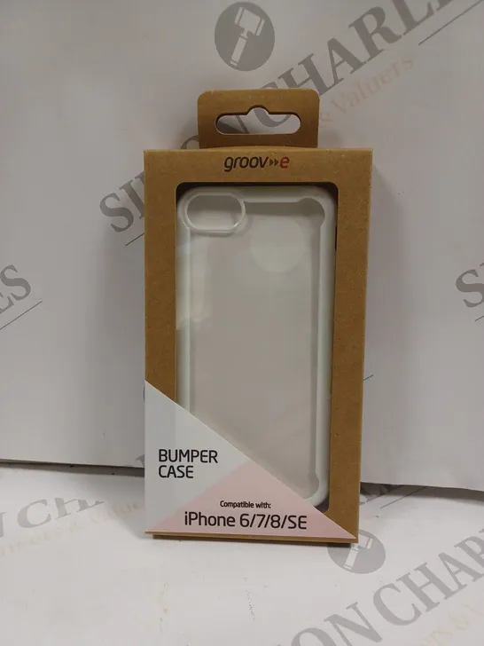 LOT OF APPROXIMATELY 100 GROOVE TPU EDGE BUMPER CASES FOR IPHONE 6/7/8/SE - WHITE