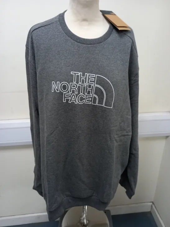 NORTH FACE GREY CREW JUMPER - XXL