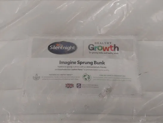 QUALITY BAGGED SILENTNIGHT HEALTHY GROWTH IMAGINE TRADITIONAL SPRUNG BUNK 3FT SINGLE MATTRESS 