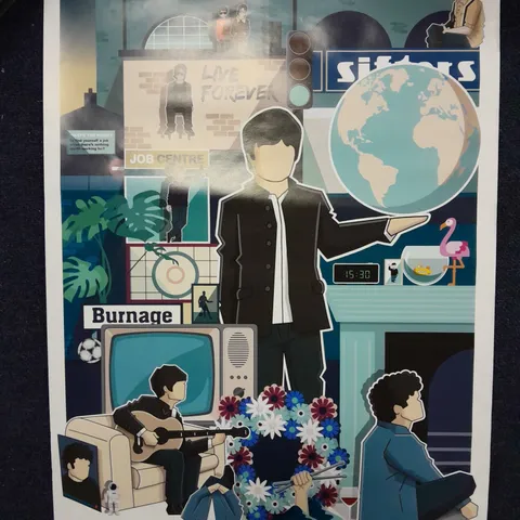 OASIS DEFINITELY MAYBE 30TH ANNIVERSARY POSTER 