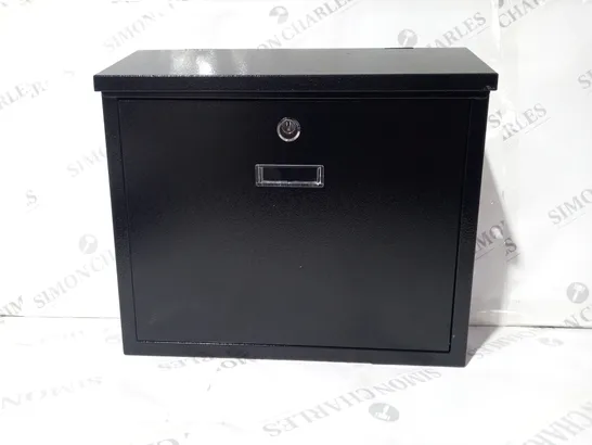 BOXED UNBRANDED METAL POST BOX IN BLACK