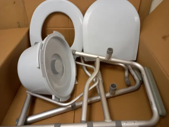 HOMECRAFT FOLDING COMMODE CHAIR AND TOILET SURROUND
