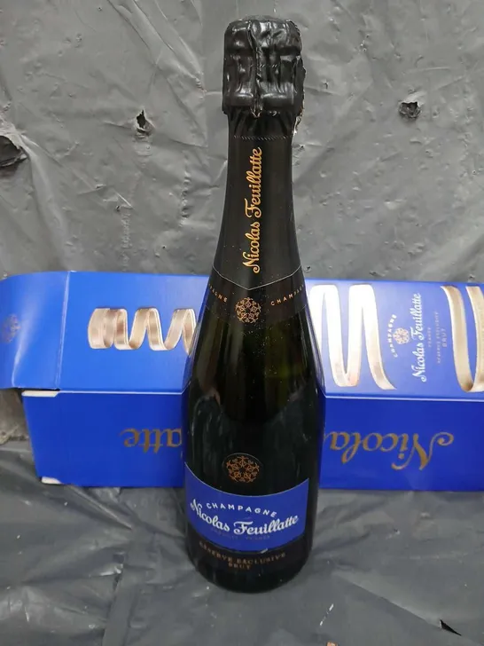 BOXED NICOLAS FEUILATTE RESERVE EXCLUSIVE BRUT CHAMPAGNE 750ML - COLLECTION ONLY