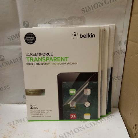 LOT OF APPROX 6 X 2 BELKIN SCREENFORCE TRANSPARENT PROTECTION FOR 9.7" IPAD PRO, IPAD AIR/ IPAD AIR 2 