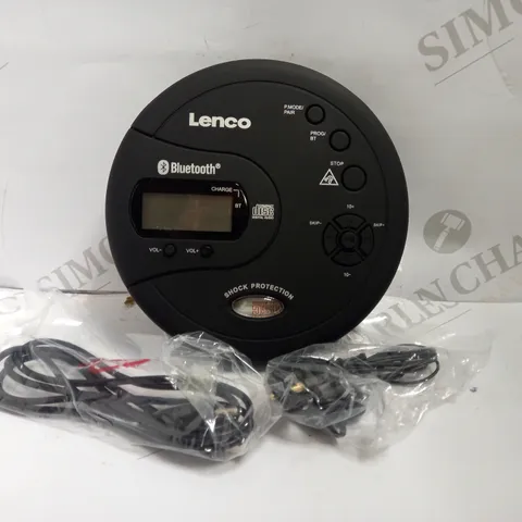 LENCO PORTABLE CD PLAYER WITH BLUETOOTH - BLACK