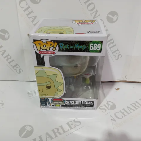 BOXED POP! ANIMATION RICK AND MORTY SPACE SUIT RICK WITH SNAKE VINYL FIGURE