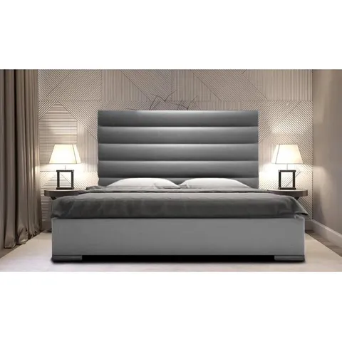 BOXED CHANUTE UPHOLSTERED BED FRAME - COLOUR UNSPECIFIED (4 ITEMS)