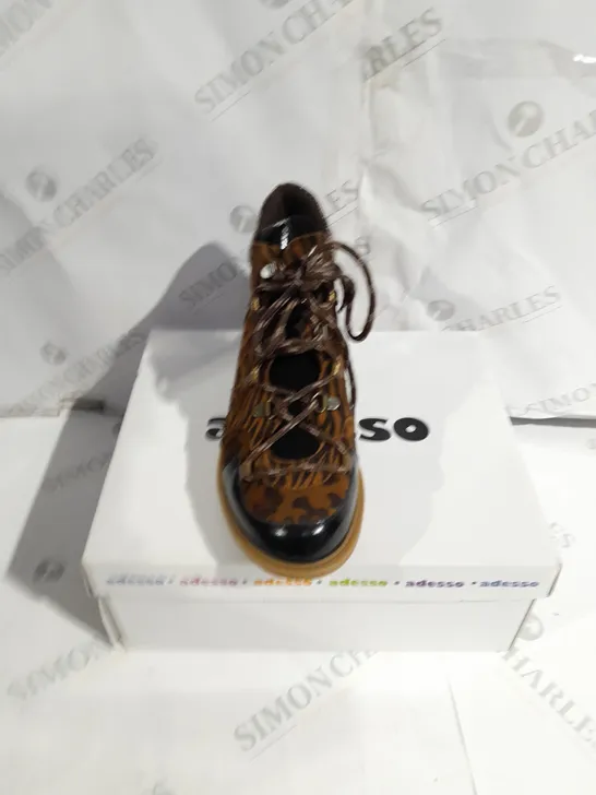 ANIMAL PRINT SHOES BROWN SIZE 39